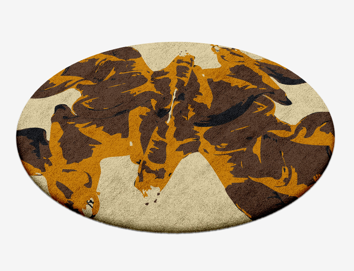 Rame Abstract Round Hand Tufted Bamboo Silk Custom Rug by Rug Artisan