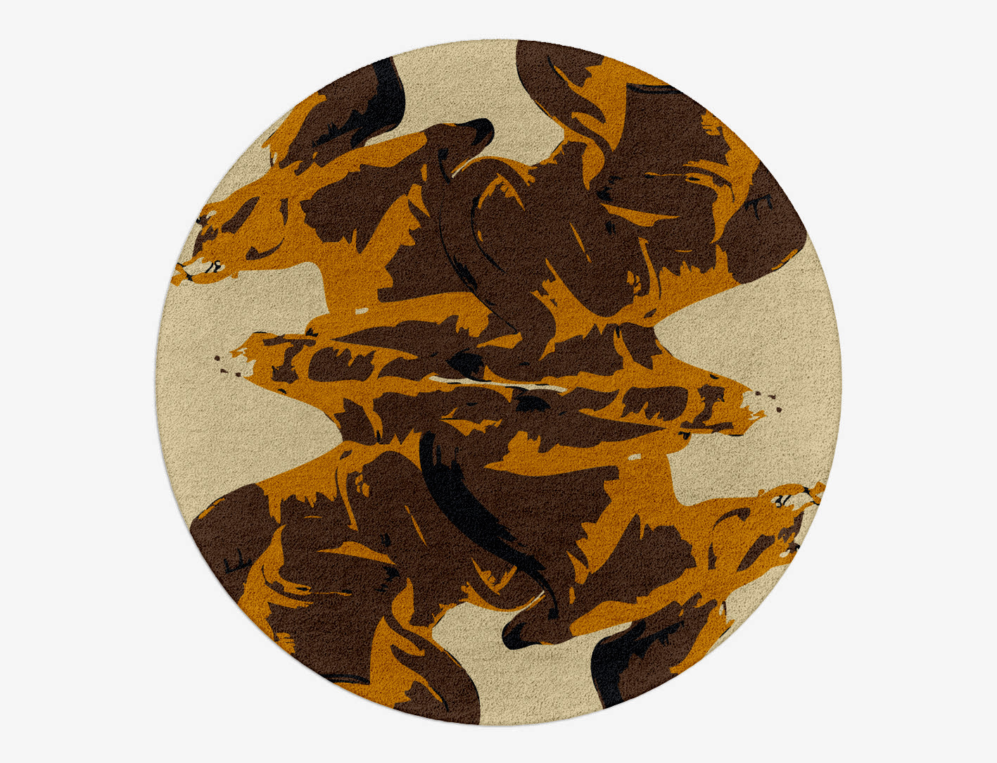 Rame Abstract Round Hand Tufted Pure Wool Custom Rug by Rug Artisan