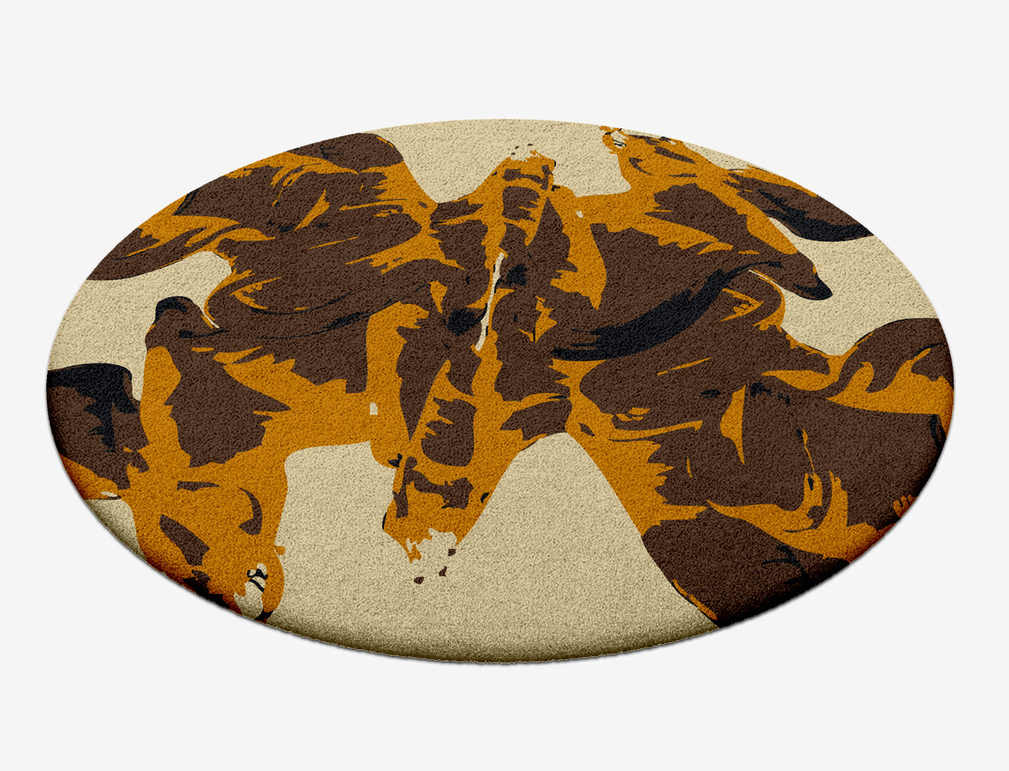 Rame Abstract Round Hand Tufted Pure Wool Custom Rug by Rug Artisan