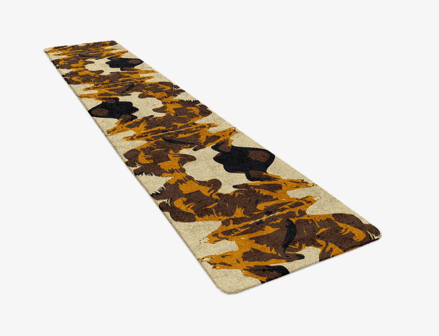 Rame Abstract Runner Hand Tufted Bamboo Silk Custom Rug by Rug Artisan