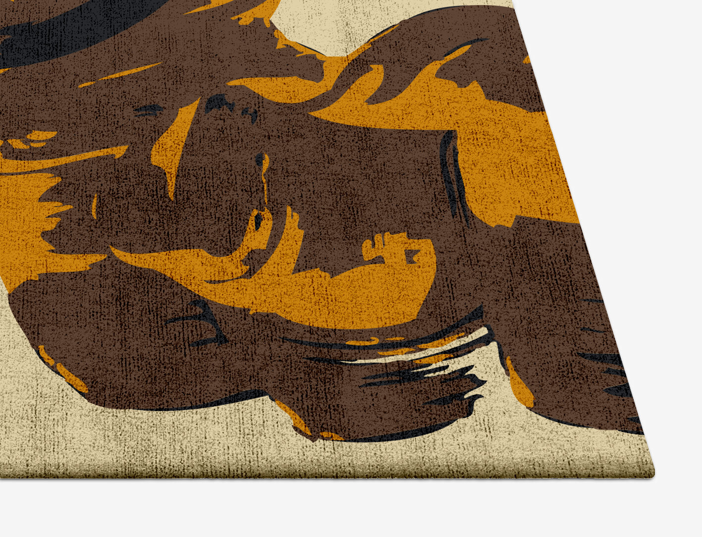 Rame Abstract Square Hand Tufted Bamboo Silk Custom Rug by Rug Artisan