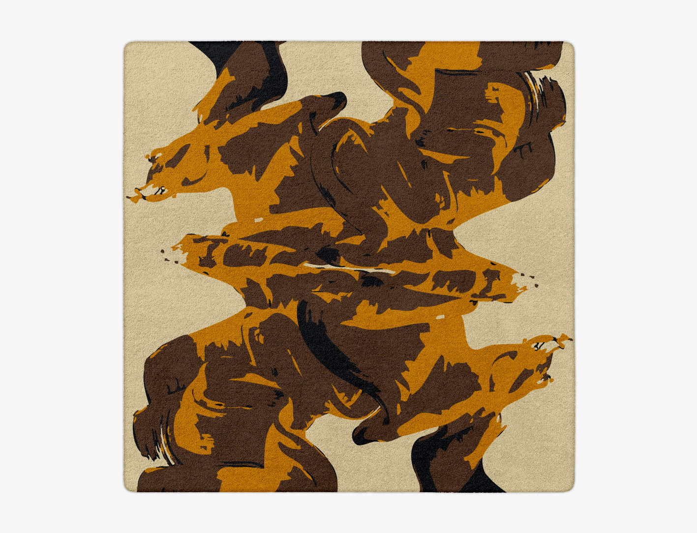 Rame Abstract Square Hand Tufted Pure Wool Custom Rug by Rug Artisan