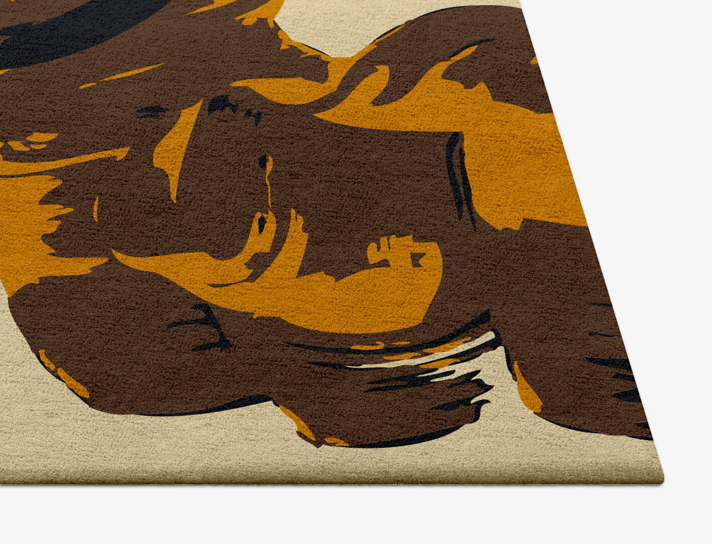 Rame Abstract Square Hand Tufted Pure Wool Custom Rug by Rug Artisan