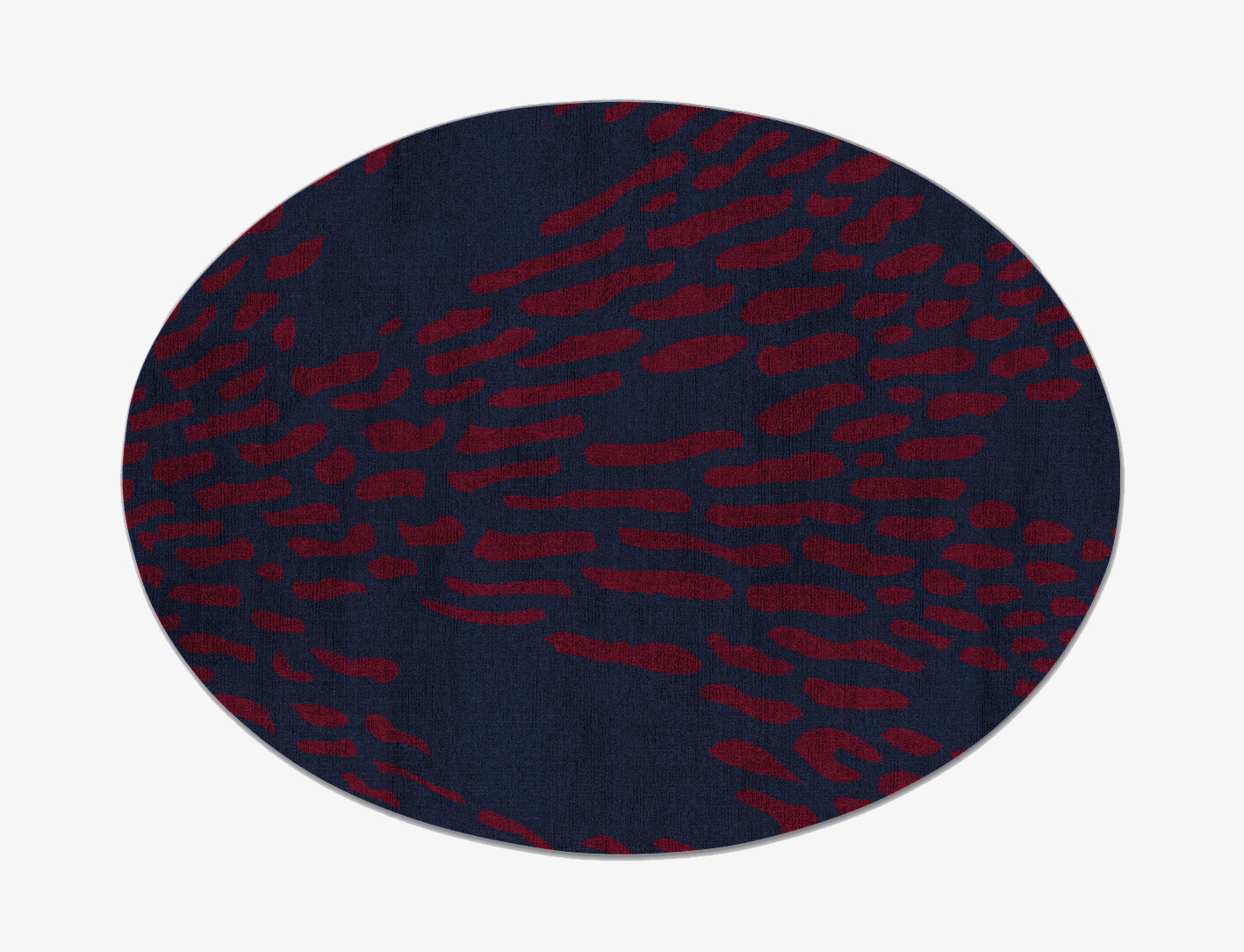 Ramp Abstract Oval Flatweave Bamboo Silk Custom Rug by Rug Artisan