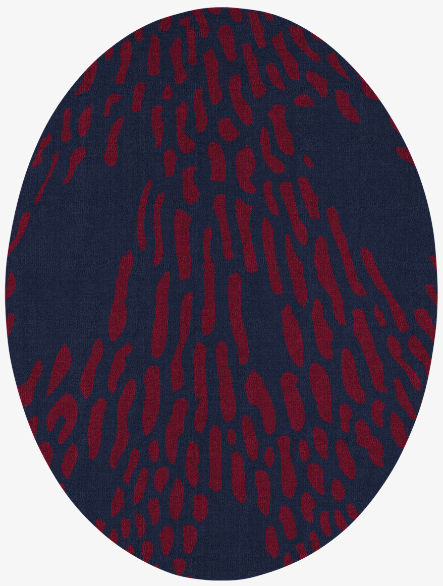 Ramp Abstract Oval Flatweave New Zealand Wool Custom Rug by Rug Artisan
