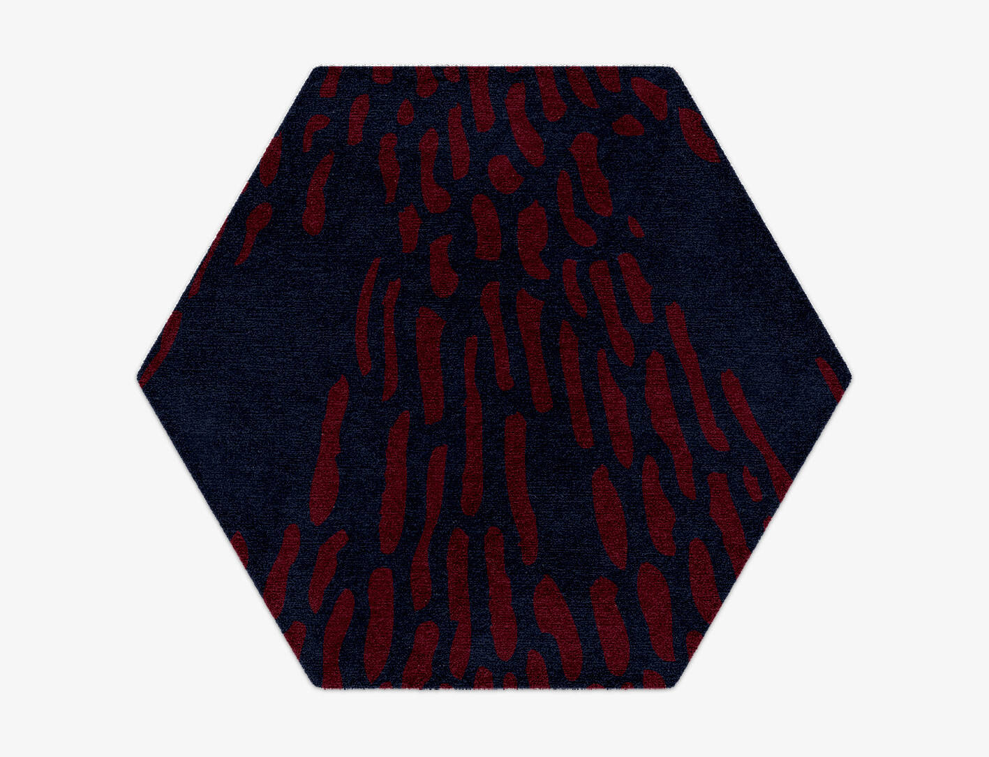 Ramp Abstract Hexagon Hand Knotted Tibetan Wool Custom Rug by Rug Artisan