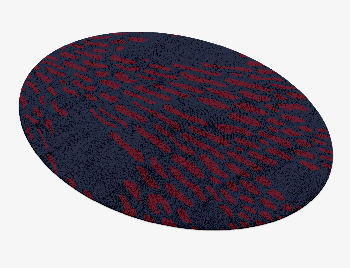 Ramp Abstract Oval Hand Knotted Bamboo Silk Custom Rug by Rug Artisan