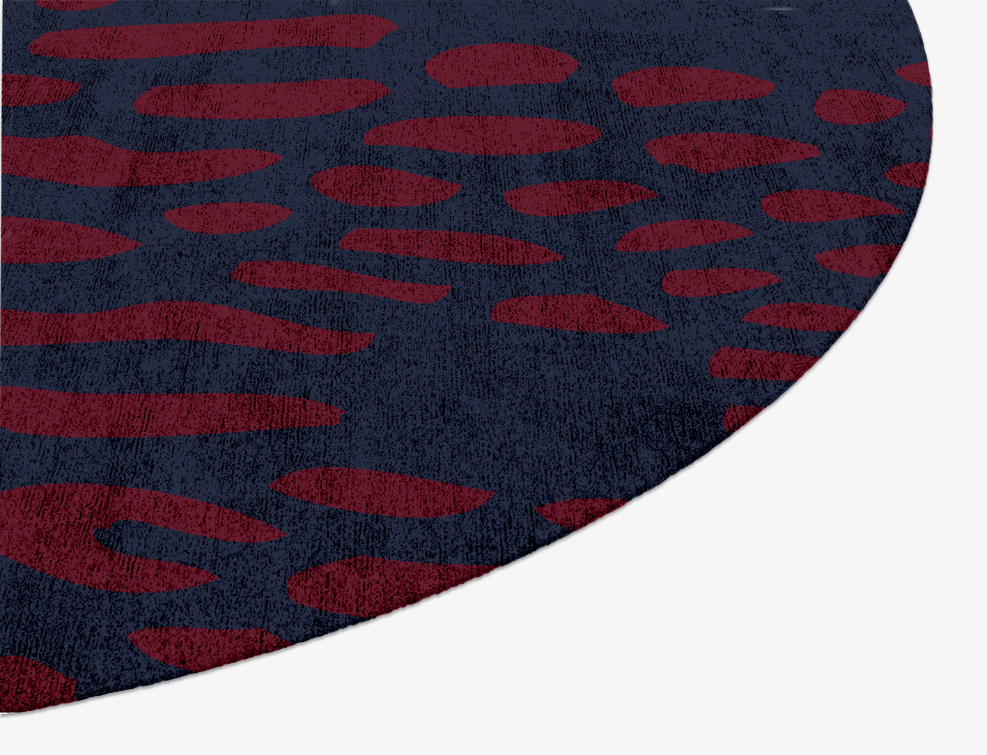 Ramp Abstract Oval Hand Knotted Bamboo Silk Custom Rug by Rug Artisan
