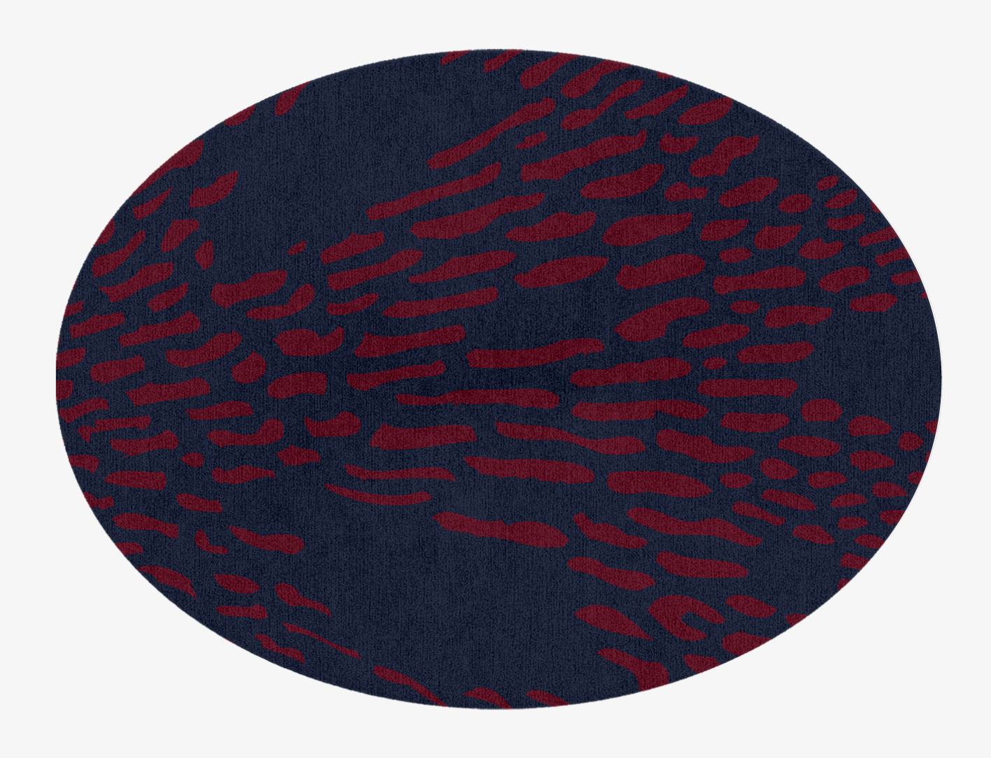 Ramp Abstract Oval Hand Knotted Tibetan Wool Custom Rug by Rug Artisan
