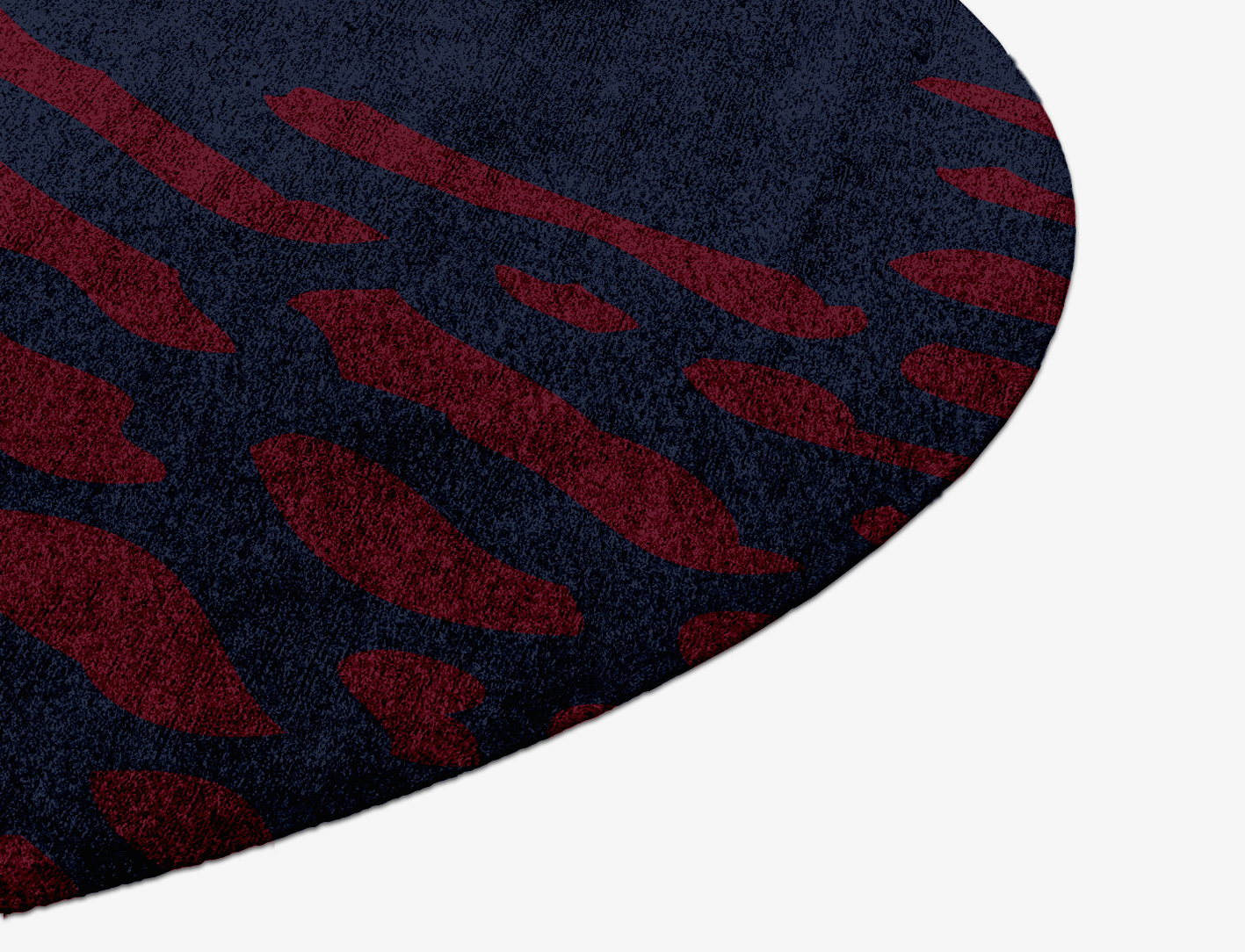 Ramp Abstract Round Hand Knotted Bamboo Silk Custom Rug by Rug Artisan
