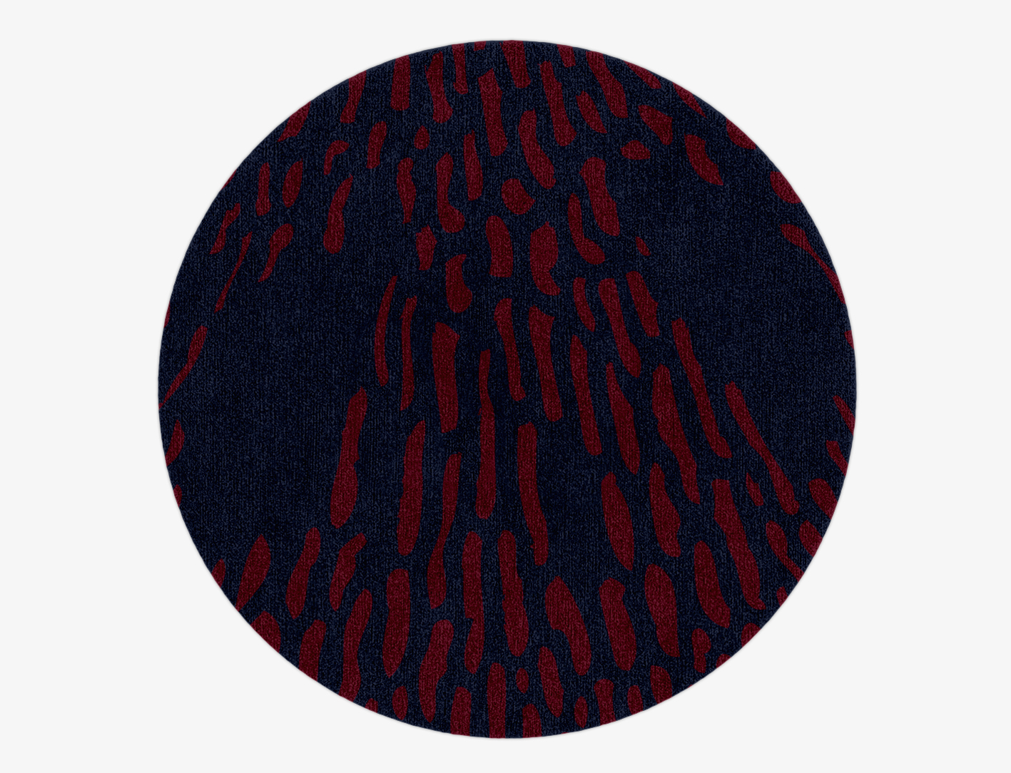 Ramp Abstract Round Hand Knotted Tibetan Wool Custom Rug by Rug Artisan