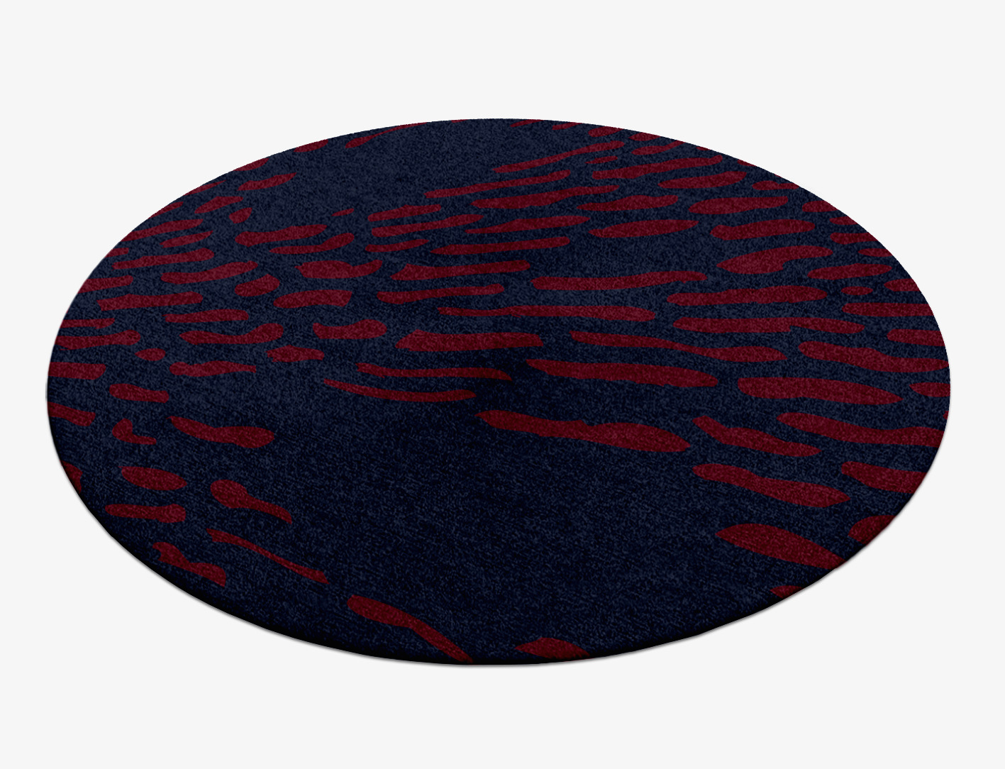 Ramp Abstract Round Hand Knotted Tibetan Wool Custom Rug by Rug Artisan