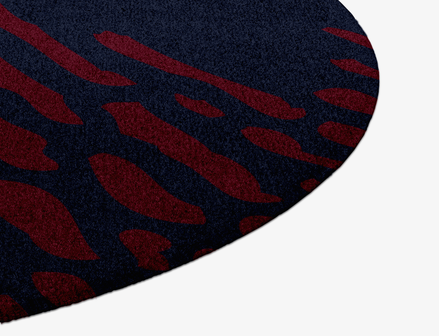 Ramp Abstract Round Hand Knotted Tibetan Wool Custom Rug by Rug Artisan
