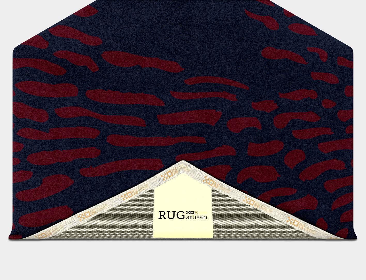 Ramp Abstract Hexagon Hand Tufted Pure Wool Custom Rug by Rug Artisan