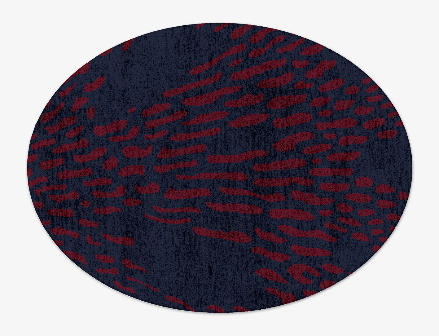 Ramp Abstract Oval Hand Tufted Bamboo Silk Custom Rug by Rug Artisan