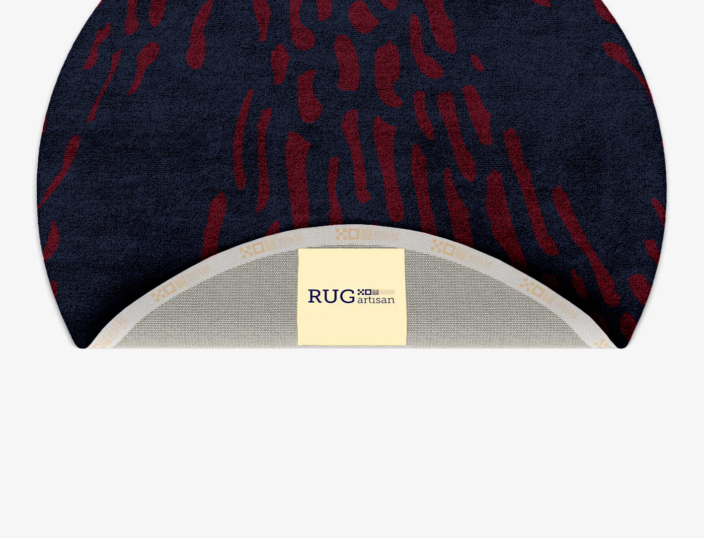 Ramp Abstract Round Hand Tufted Bamboo Silk Custom Rug by Rug Artisan