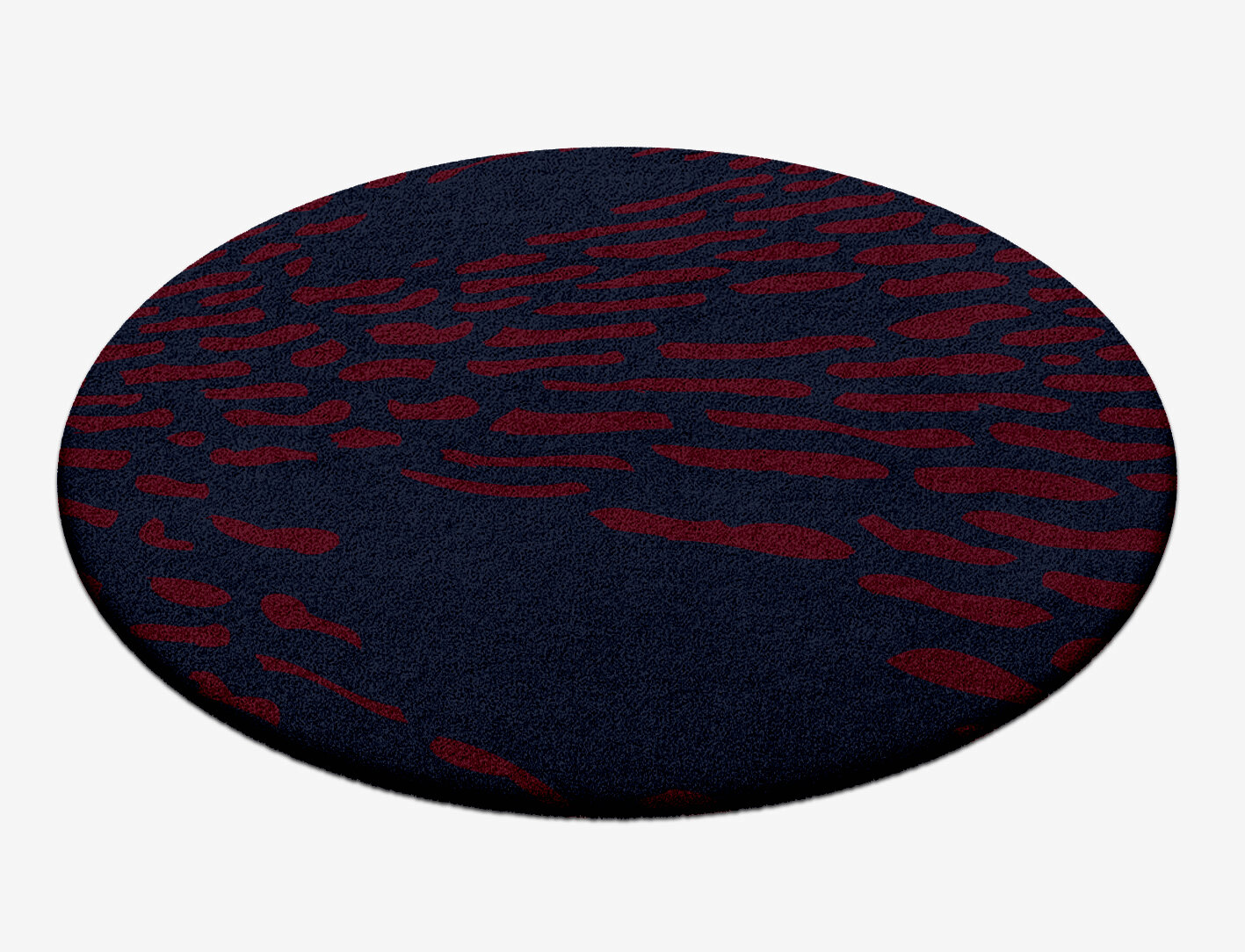 Ramp Abstract Round Hand Tufted Pure Wool Custom Rug by Rug Artisan