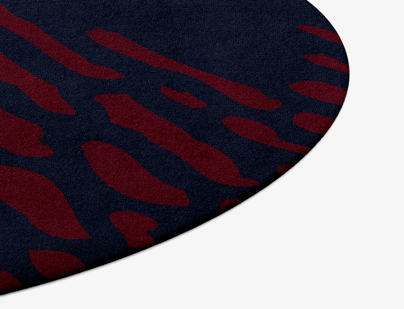 Ramp Abstract Round Hand Tufted Pure Wool Custom Rug by Rug Artisan