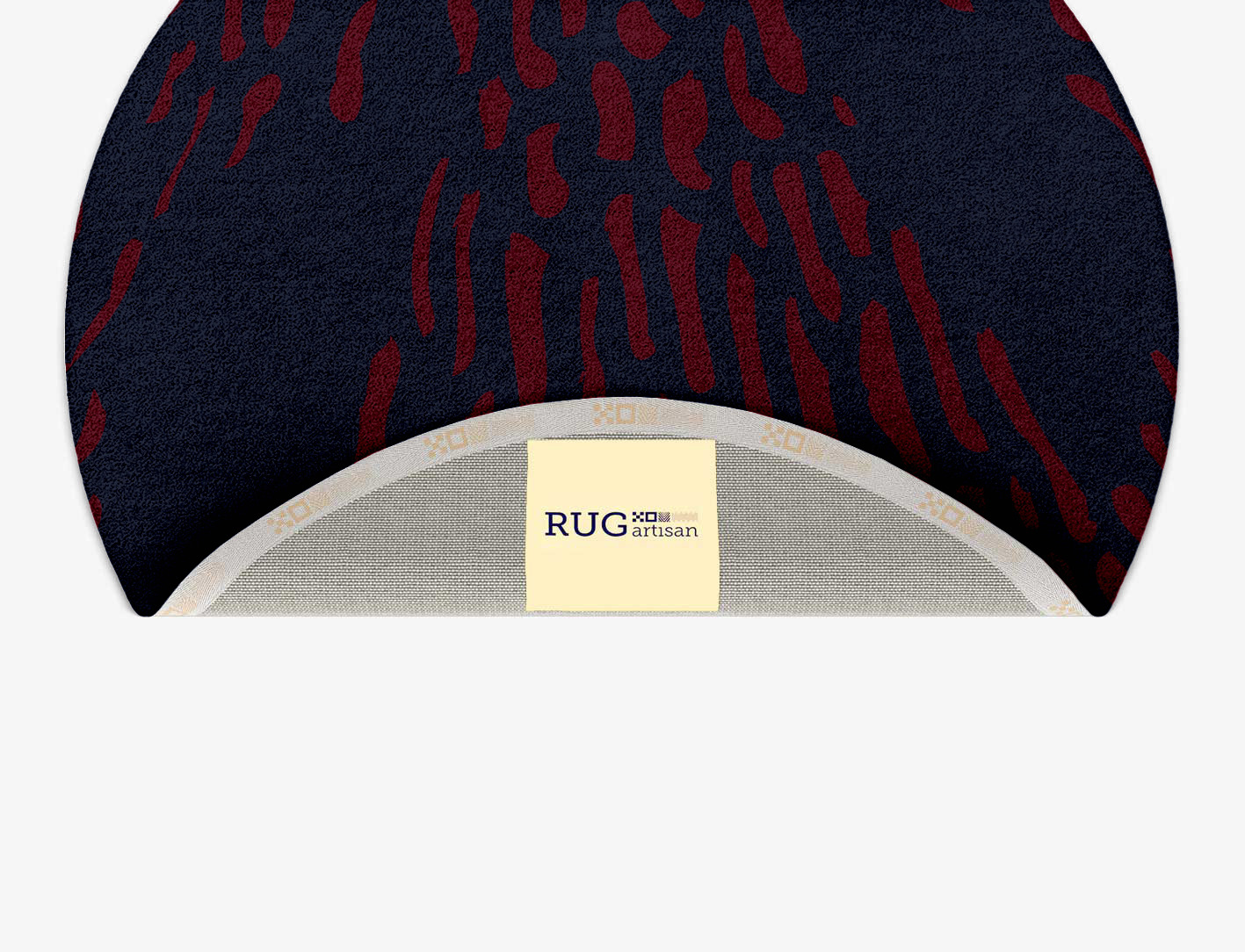 Ramp Abstract Round Hand Tufted Pure Wool Custom Rug by Rug Artisan