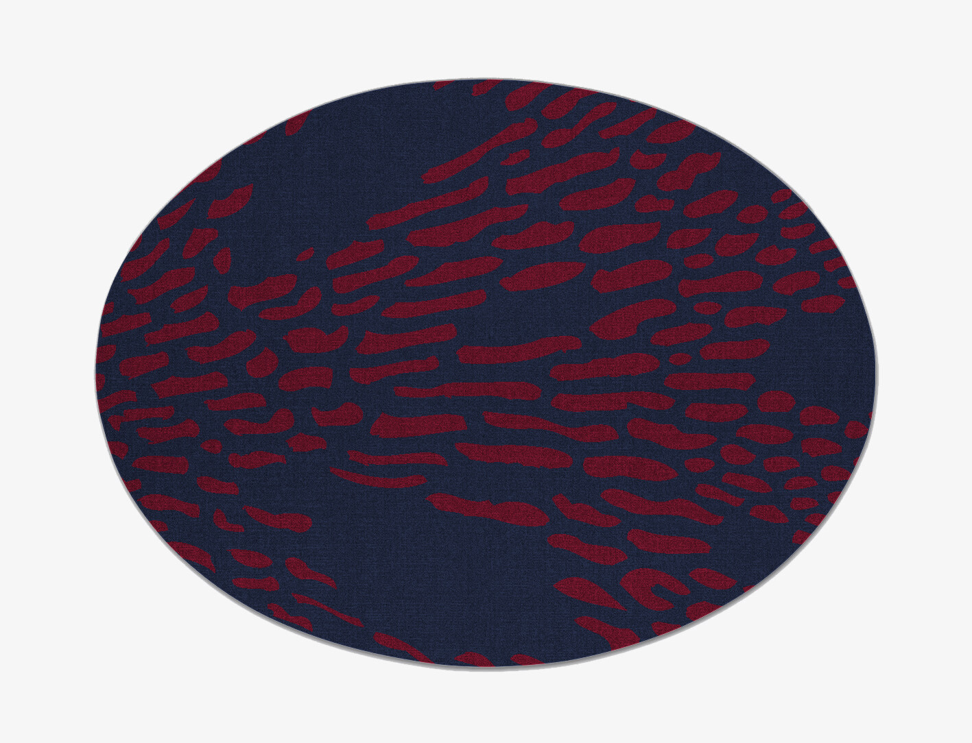 Ramp Abstract Oval Outdoor Recycled Yarn Custom Rug by Rug Artisan