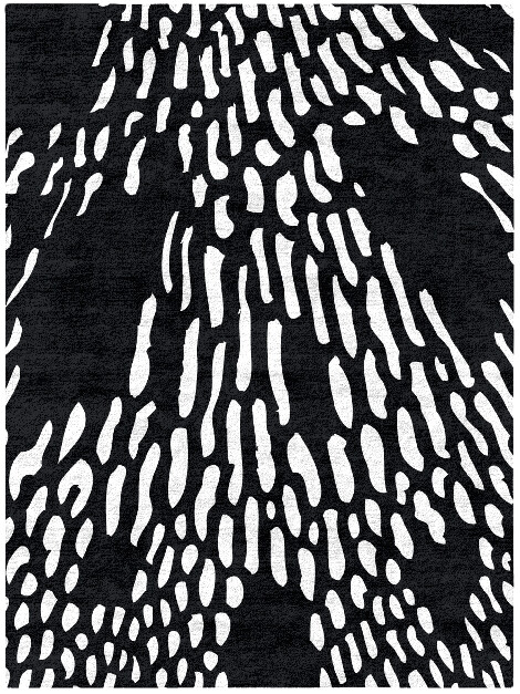Ramp Black Monochrome Rectangle Hand Tufted Bamboo Silk Custom Rug by Rug Artisan