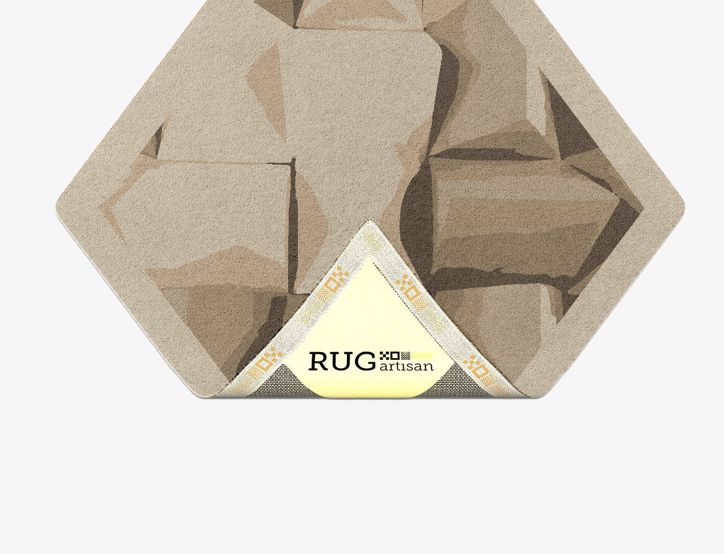 Ranma Origami Diamond Hand Tufted Pure Wool Custom Rug by Rug Artisan
