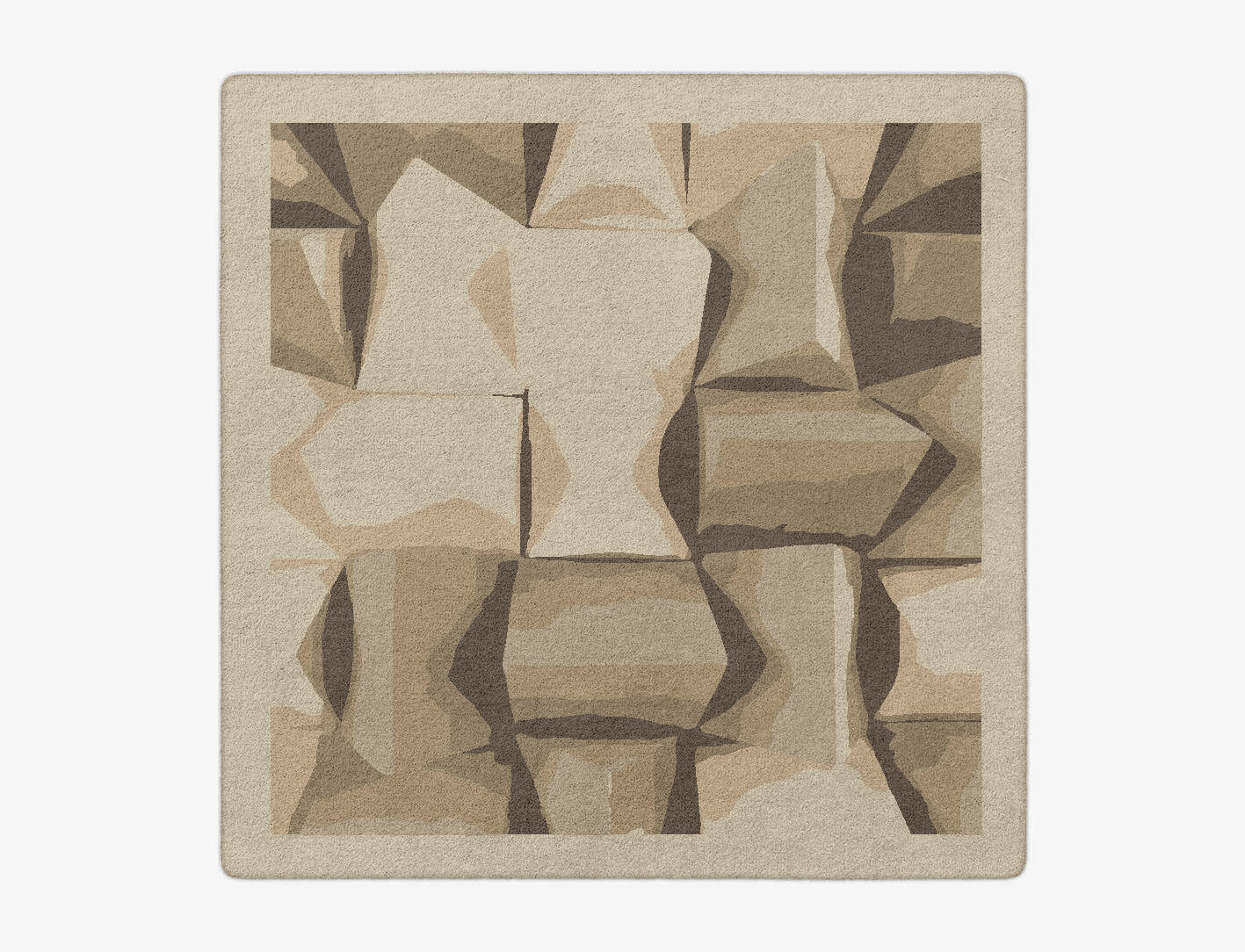 Ranma Origami Square Hand Tufted Pure Wool Custom Rug by Rug Artisan