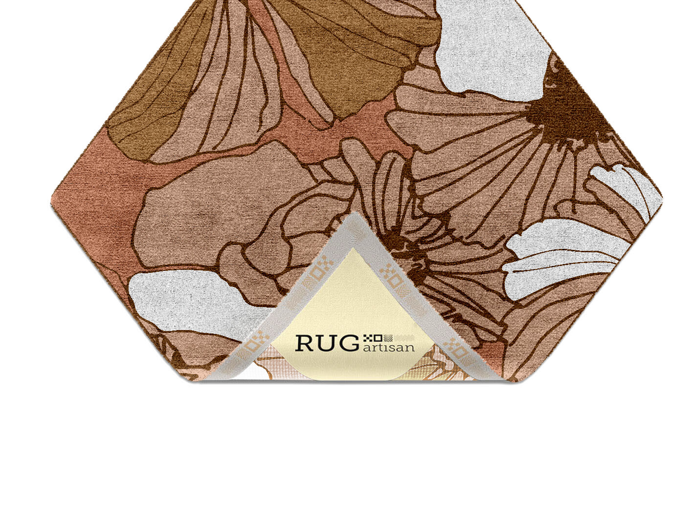 Ranunculus Field of Flowers Diamond Hand Knotted Bamboo Silk Custom Rug by Rug Artisan