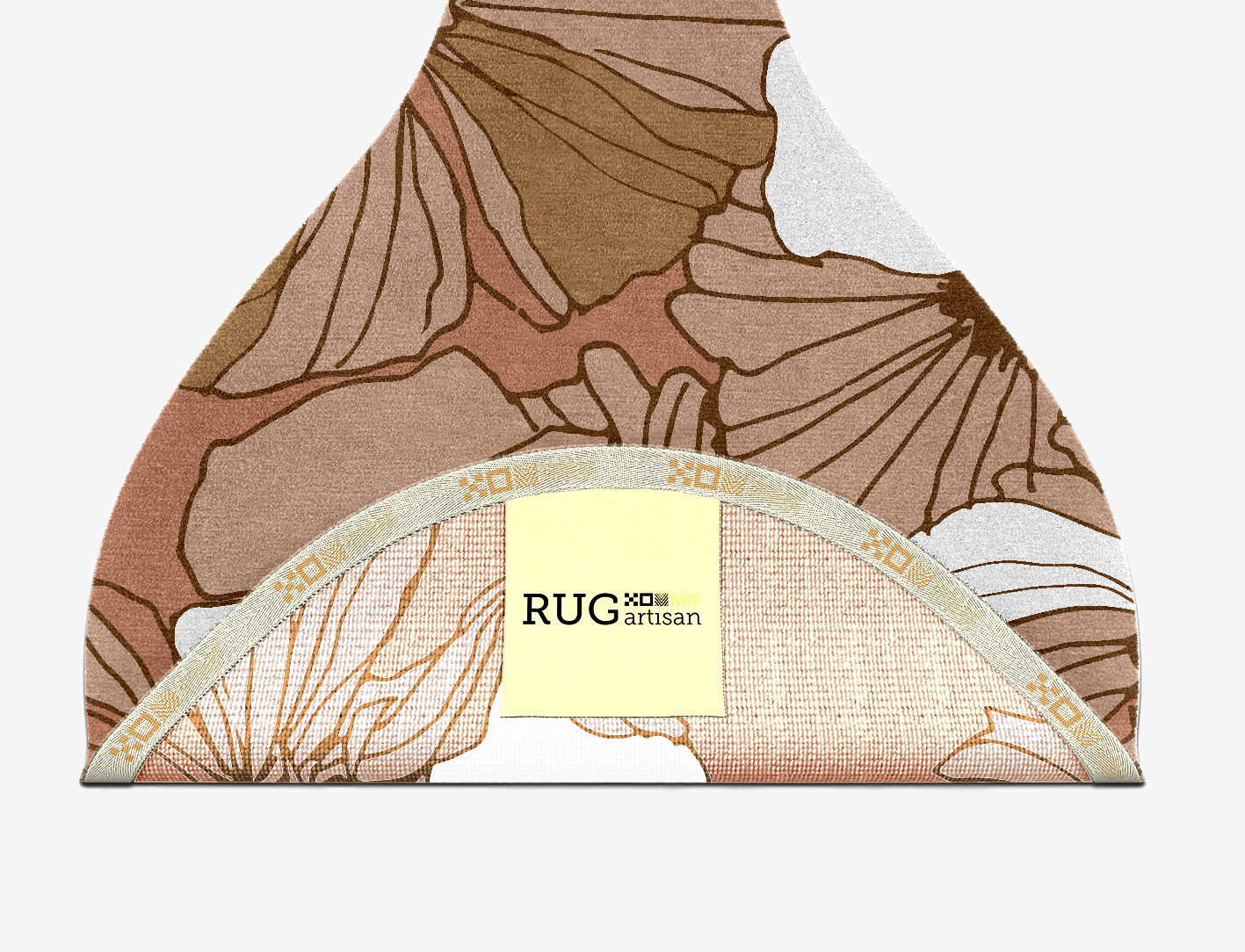 Ranunculus Field of Flowers Drop Hand Knotted Tibetan Wool Custom Rug by Rug Artisan