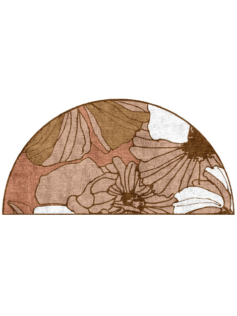 Ranunculus Halfmoon Hand Knotted Bamboo Silk custom handmade rug