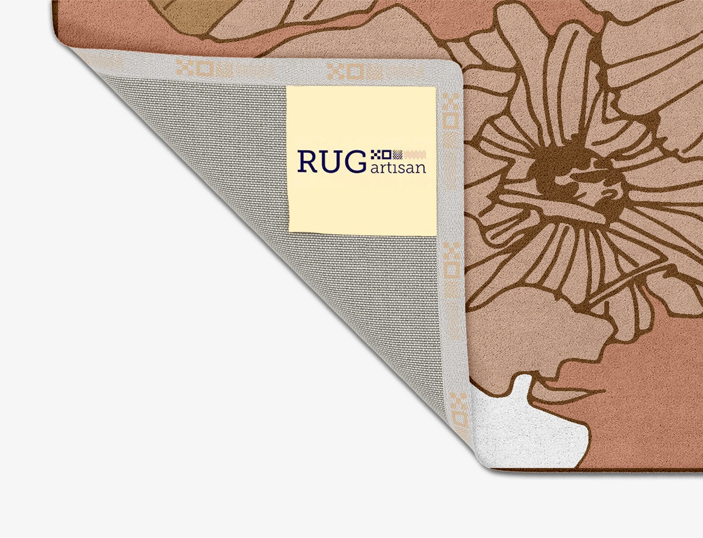 Ranunculus Field of Flowers Square Hand Tufted Pure Wool Custom Rug by Rug Artisan