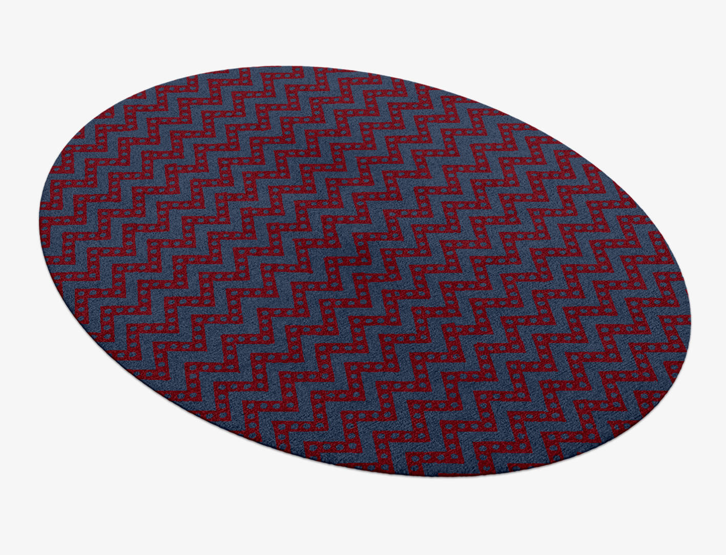 Rays Modern Geometrics Oval Hand Knotted Tibetan Wool Custom Rug by Rug Artisan