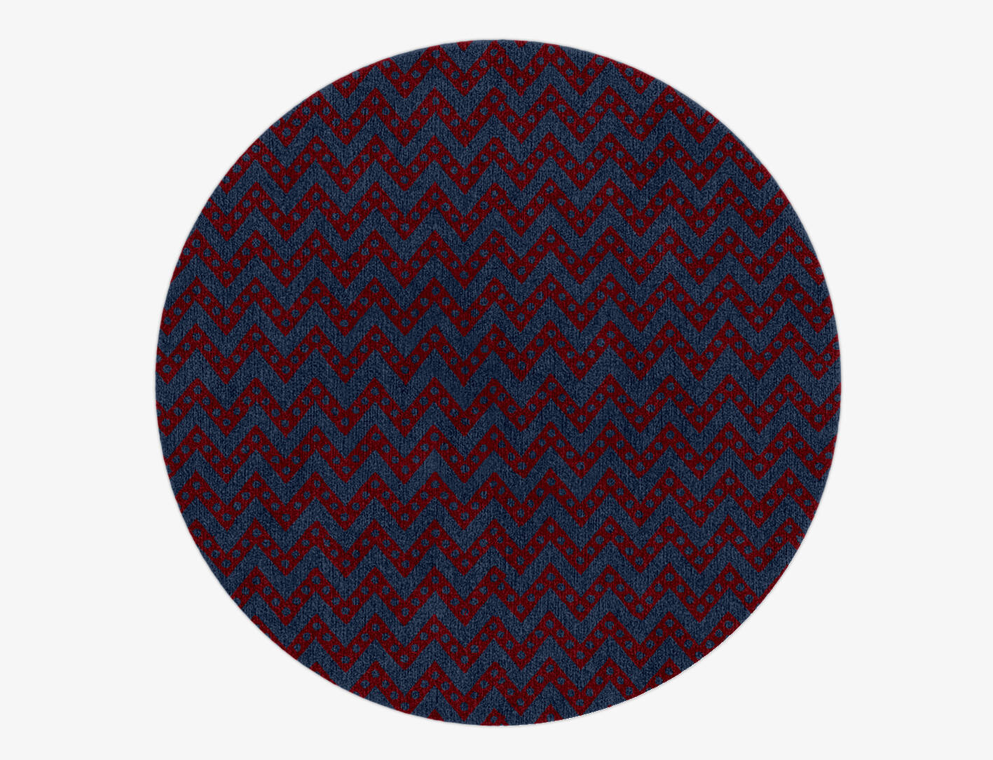 Rays Modern Geometrics Round Hand Knotted Tibetan Wool Custom Rug by Rug Artisan