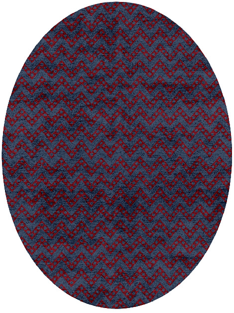 Rays Modern Geometrics Oval Hand Tufted Bamboo Silk Custom Rug by Rug Artisan