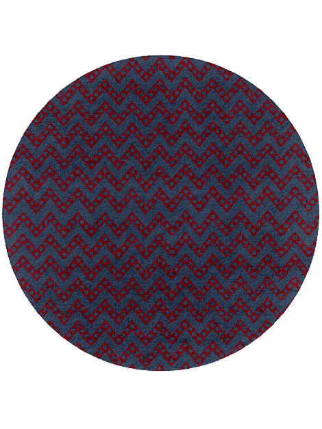 Rays Modern Geometrics Round Hand Tufted Pure Wool Custom Rug by Rug Artisan