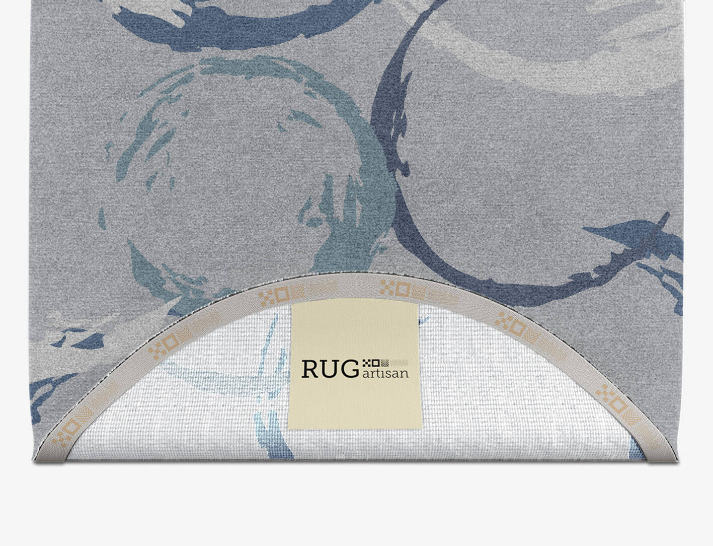 Rebus Cerulean Capsule Hand Knotted Tibetan Wool Custom Rug by Rug Artisan