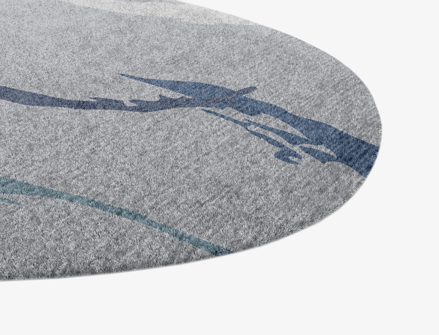 Rebus Cerulean Splash Hand Knotted Tibetan Wool Custom Rug by Rug Artisan