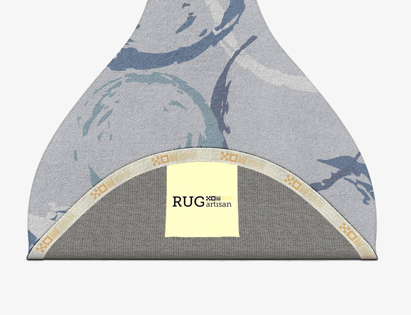 Rebus Cerulean Drop Hand Tufted Pure Wool Custom Rug by Rug Artisan