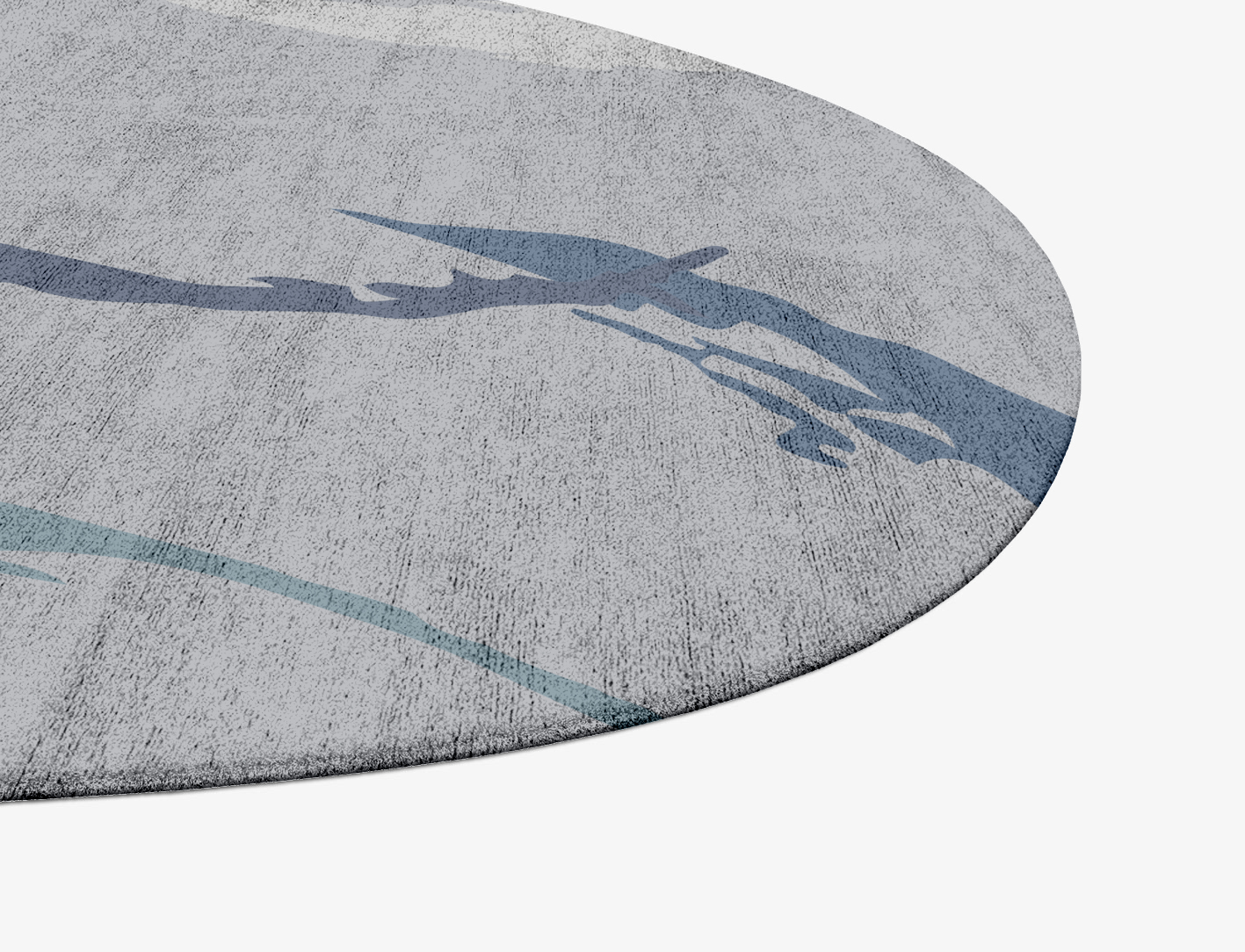 Rebus Cerulean Splash Hand Tufted Bamboo Silk Custom Rug by Rug Artisan