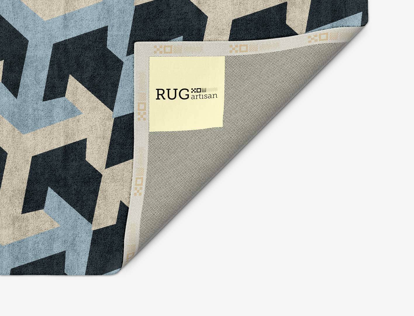 Recesses Modern Geometrics Arch Hand Tufted Bamboo Silk Custom Rug by Rug Artisan
