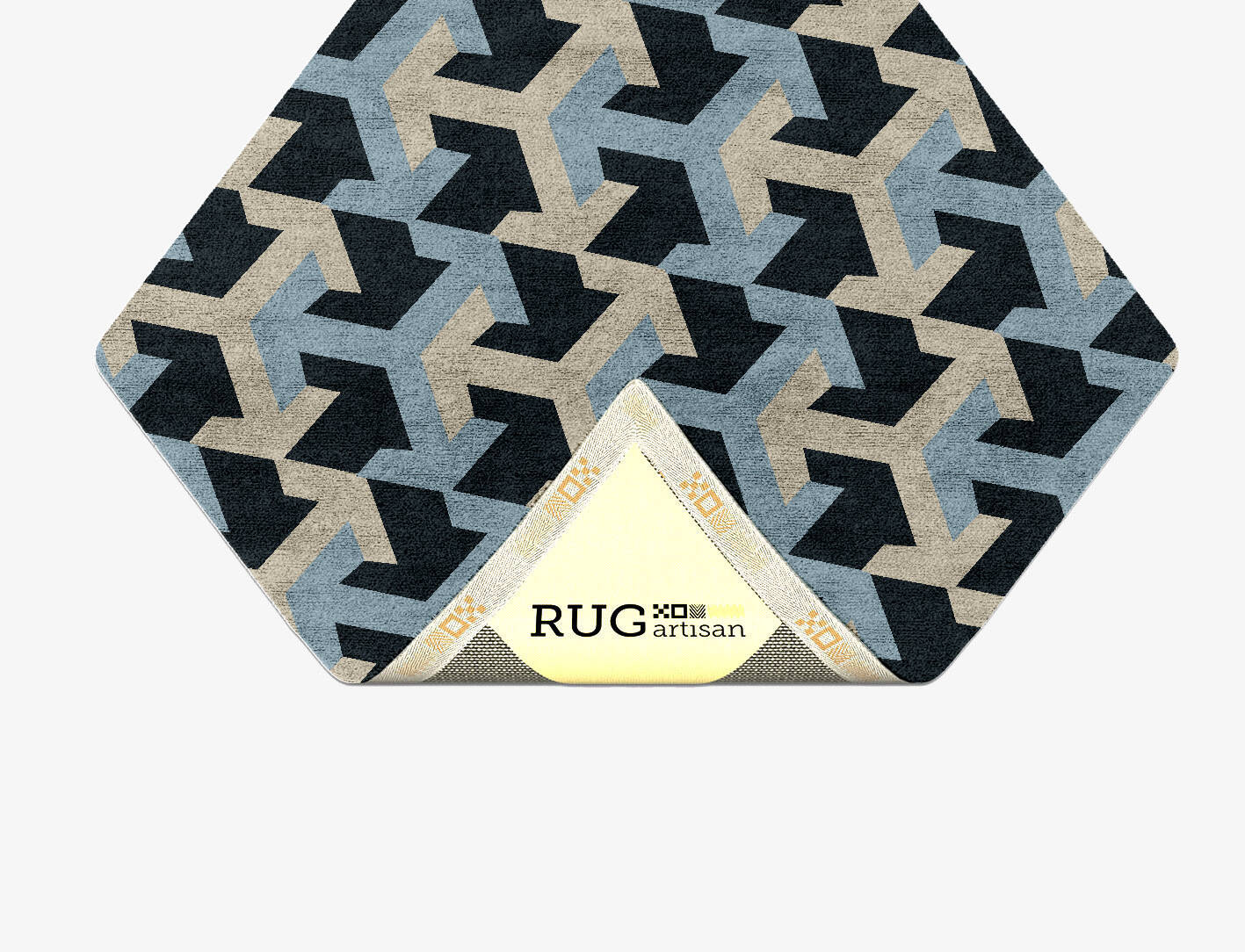 Recesses Modern Geometrics Diamond Hand Tufted Bamboo Silk Custom Rug by Rug Artisan