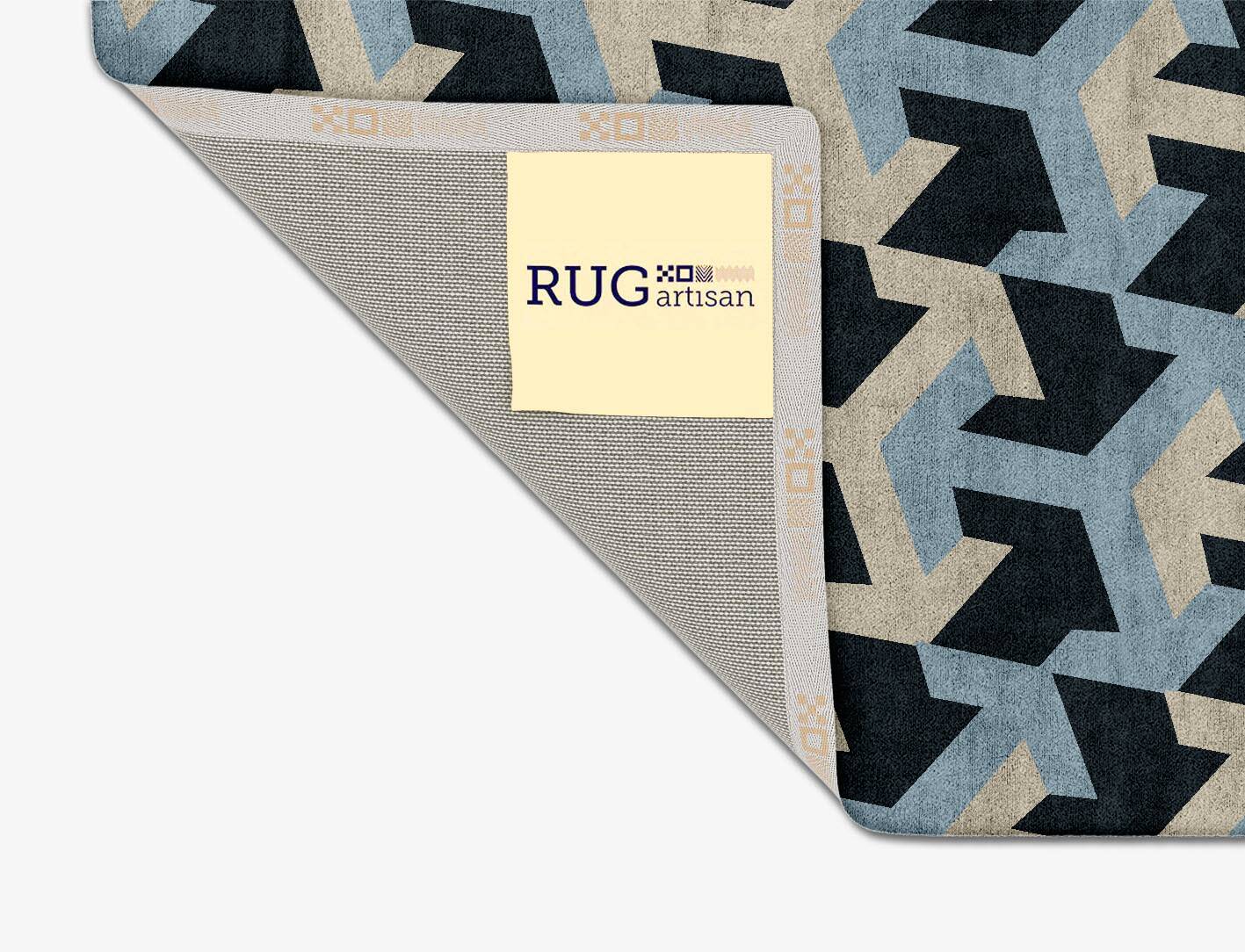 Recesses Modern Geometrics Square Hand Tufted Bamboo Silk Custom Rug by Rug Artisan