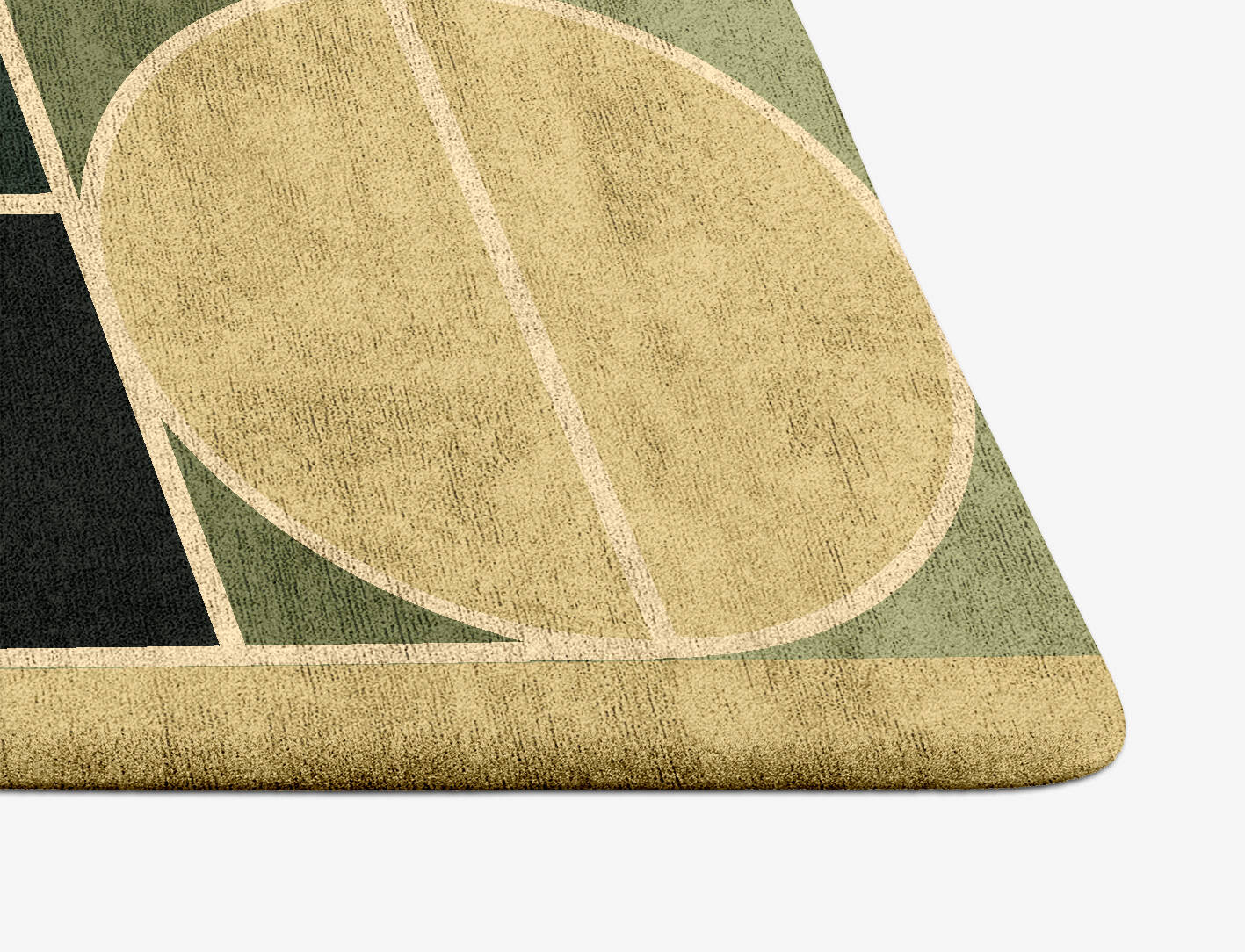 Recoil Modern Geometrics Arch Hand Tufted Bamboo Silk Custom Rug by Rug Artisan