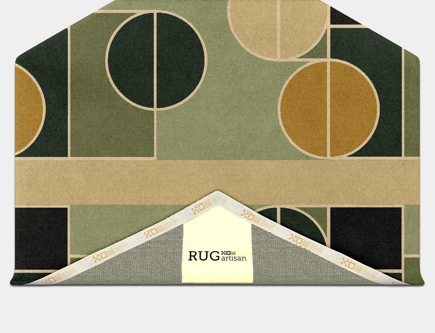 Recoil Modern Geometrics Hexagon Hand Tufted Pure Wool Custom Rug by Rug Artisan