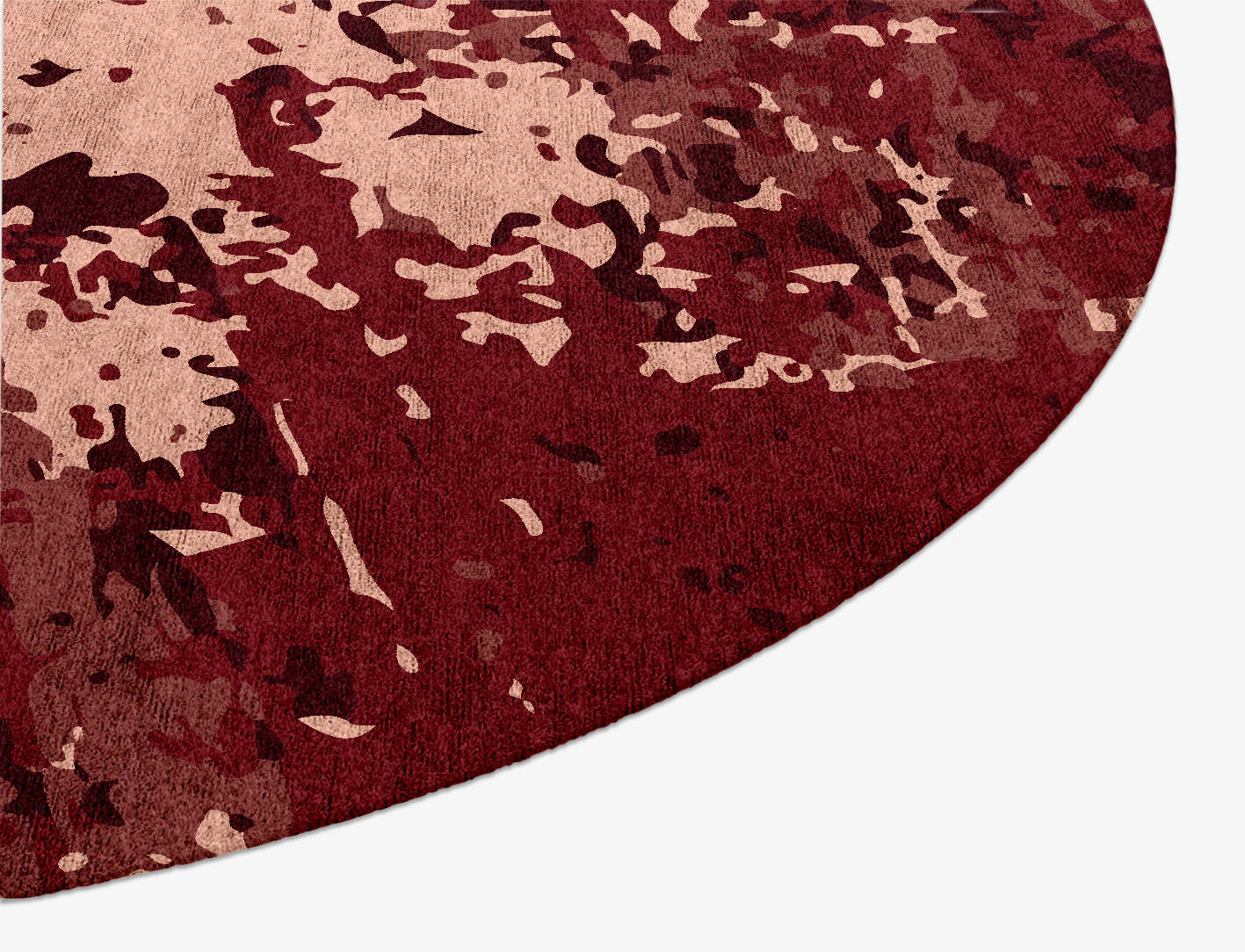 Red Velvet Surface Art Oval Hand Knotted Bamboo Silk Custom Rug by Rug Artisan