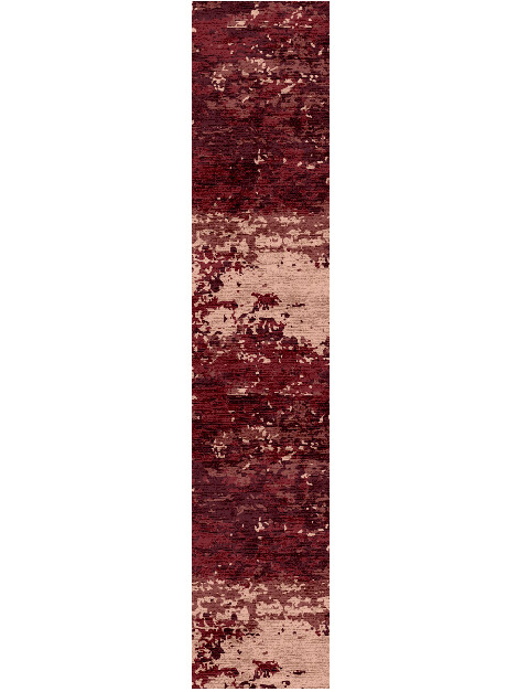 Red Velvet Surface Art Runner Hand Knotted Bamboo Silk Custom Rug by Rug Artisan
