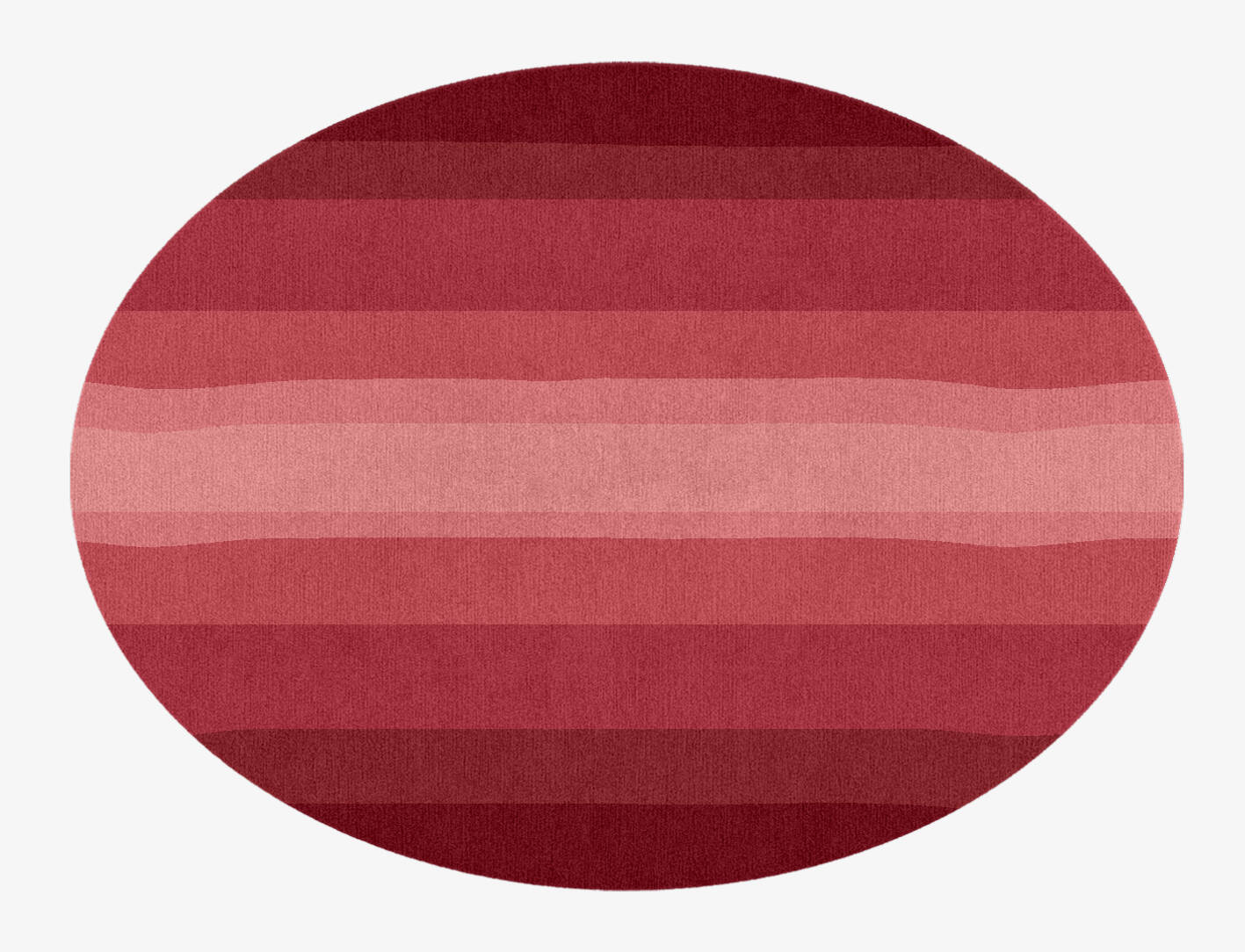 Redrow Gradation Oval Hand Knotted Tibetan Wool Custom Rug by Rug Artisan