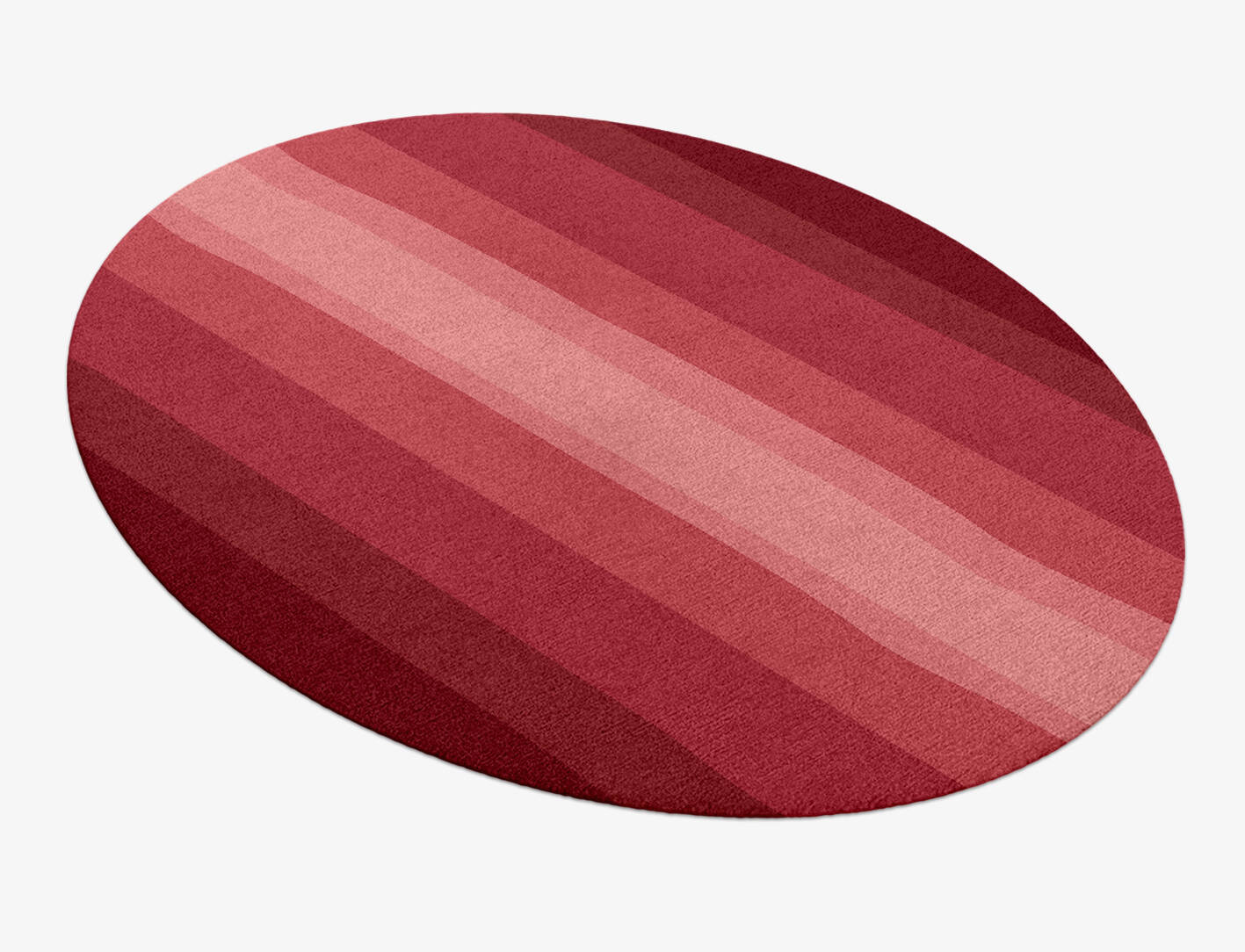 Redrow Gradation Oval Hand Knotted Tibetan Wool Custom Rug by Rug Artisan