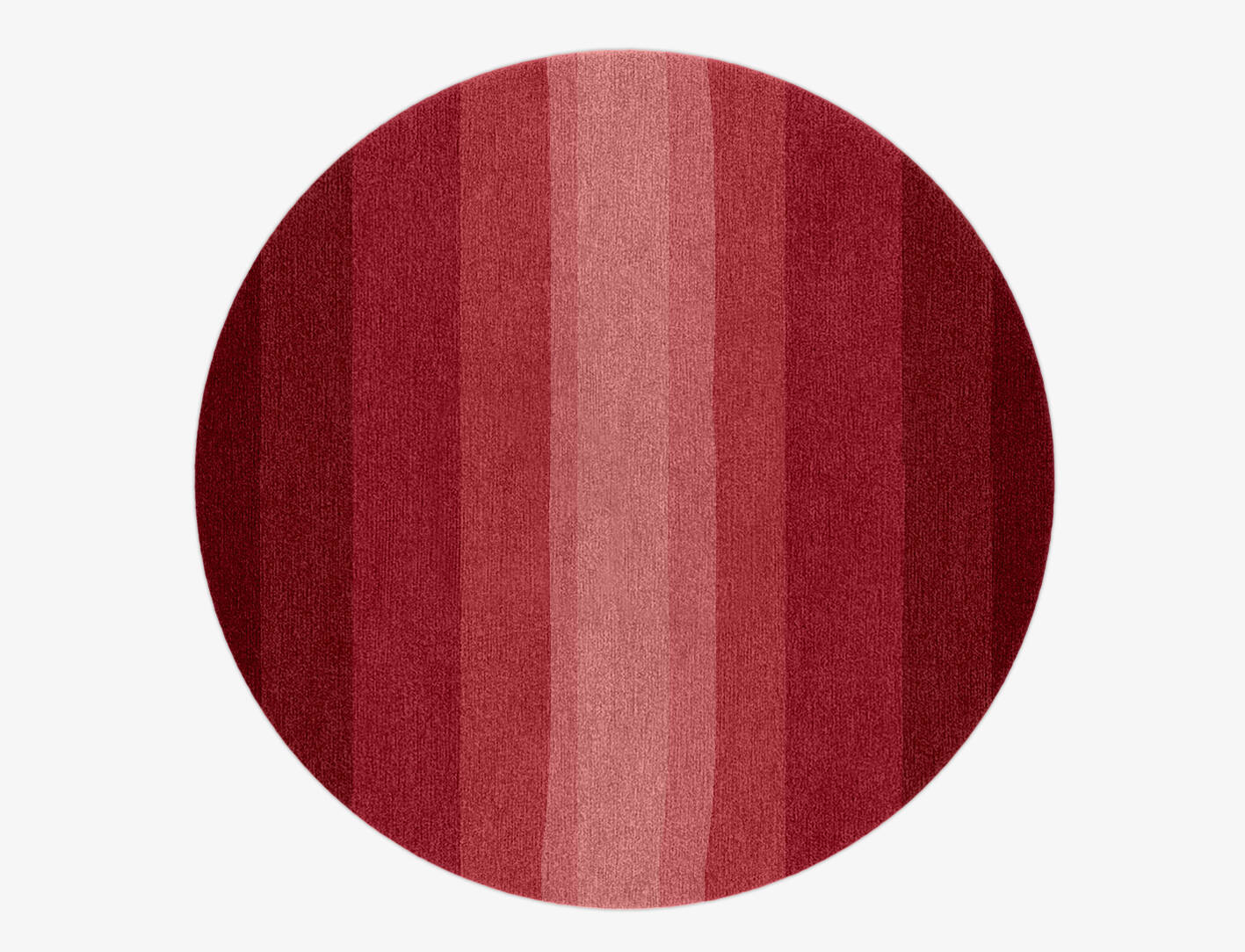 Redrow Gradation Round Hand Knotted Tibetan Wool Custom Rug by Rug Artisan