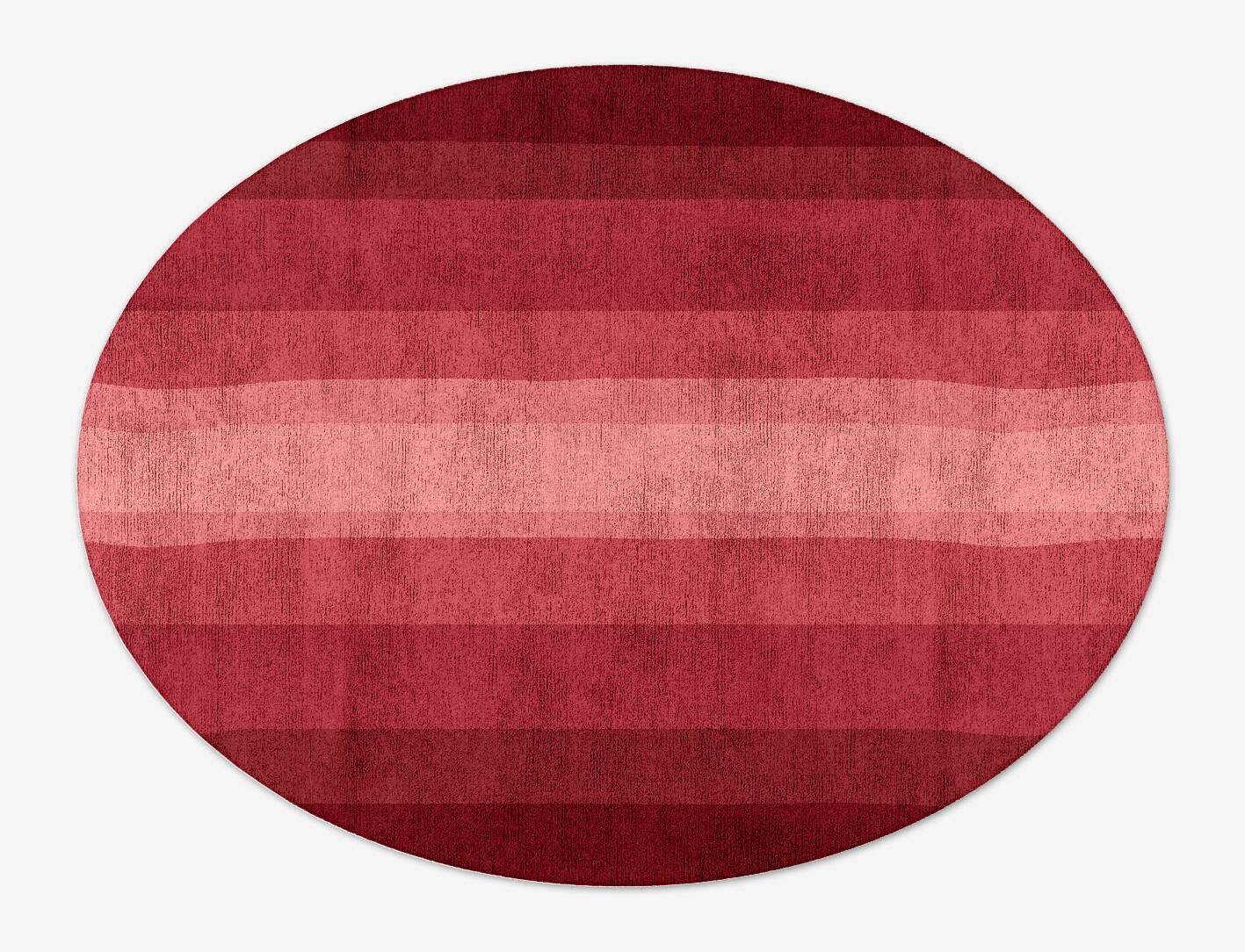 Redrow Gradation Oval Hand Tufted Bamboo Silk Custom Rug by Rug Artisan